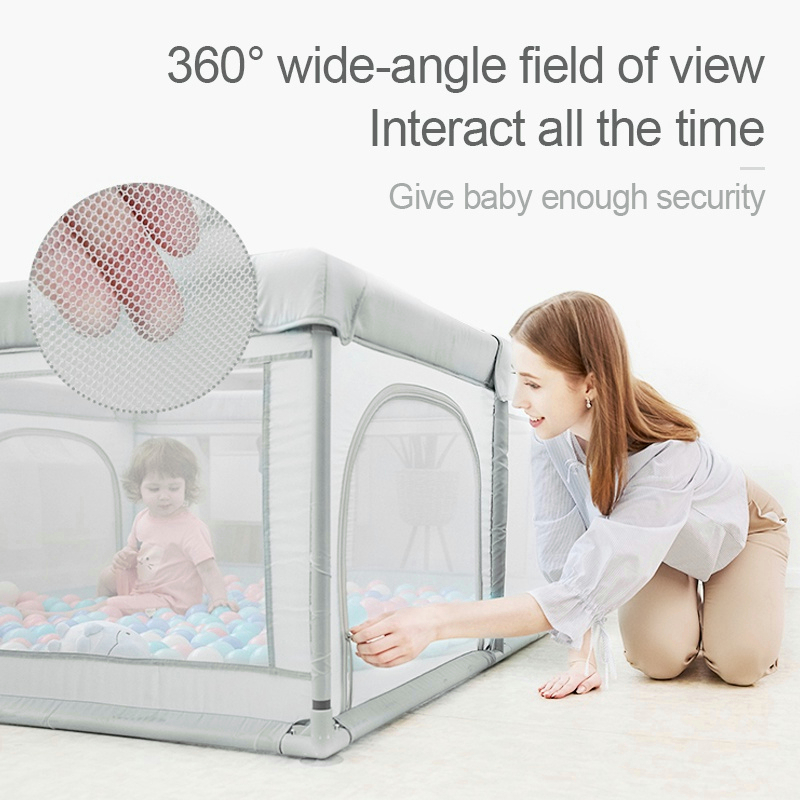 Baby Playpen Fence pagar bayi rangka baja tahan karat pagar mainan anak Safety Playpen Big Play Fence Bed Fence