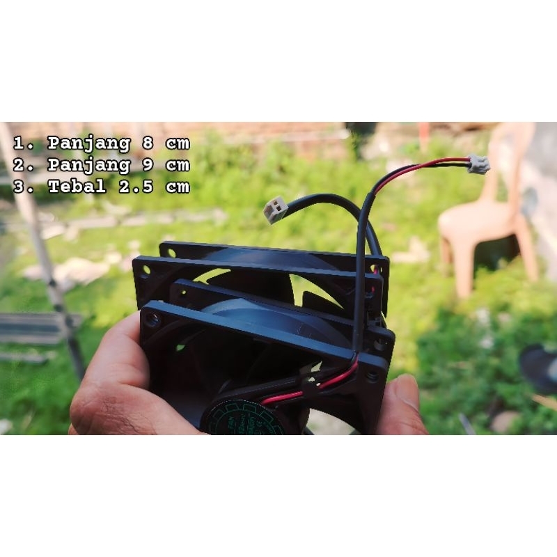 Kipas Fan DC 12V 8x8 9x9 cm bekas PSU