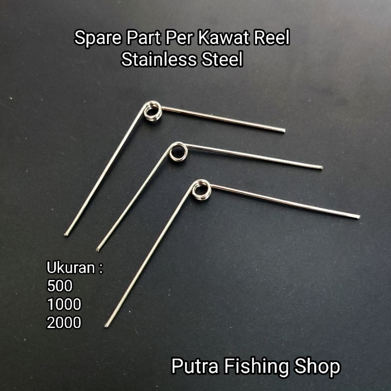 Spare Part Reel Per / Kawat Reel Pancing Stainless Steel Anti Karat Ukuran 500 1000 2000 - Acessorie