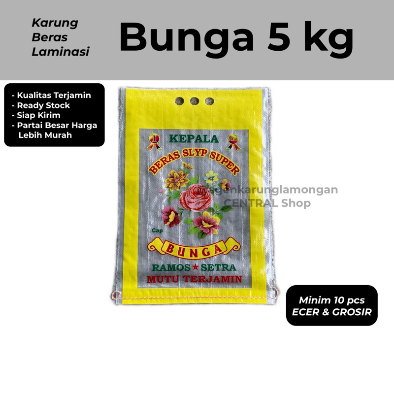 Karung Beras 5 kg Cap Bunga