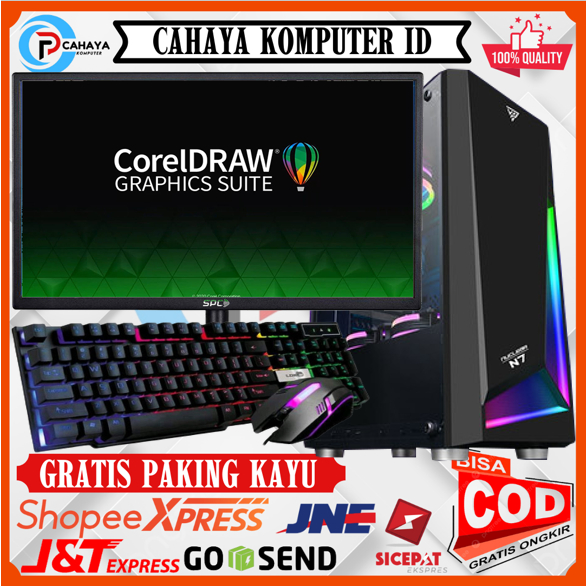 PC Murah Intel I7 3770 Ram 16Gb SSD 128GB Monitor 19 Inch Siap Pakai