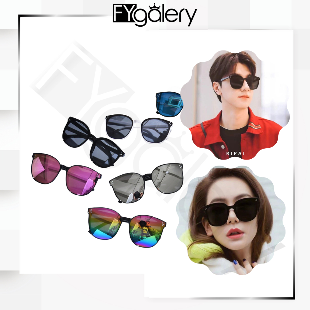 FYGALERY K401 Kacamata Hitam Pria Kacamata Matahari Wanita Sunglasses Fashion Korea