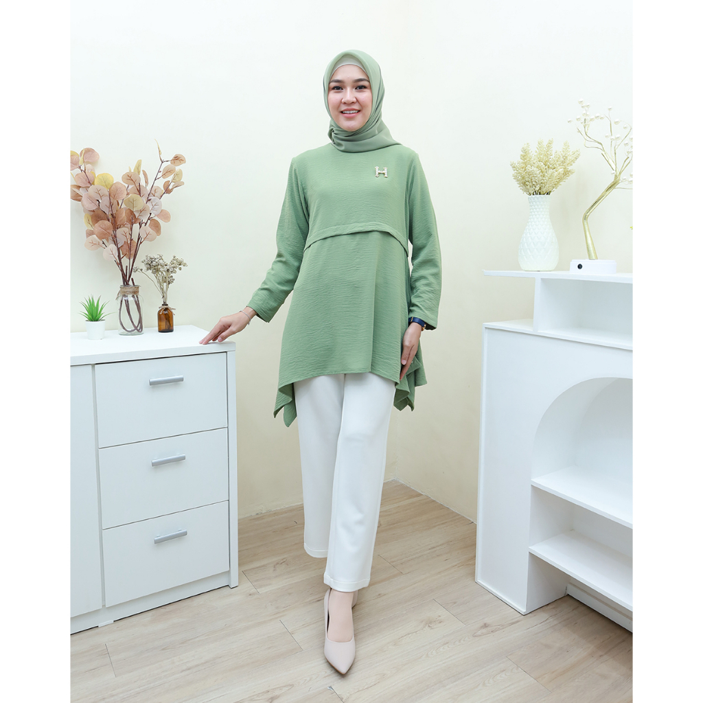 IRMANIA Tunik Crinkle Series  - Pakaian Wanita terbaru by Hijab Mamah icis