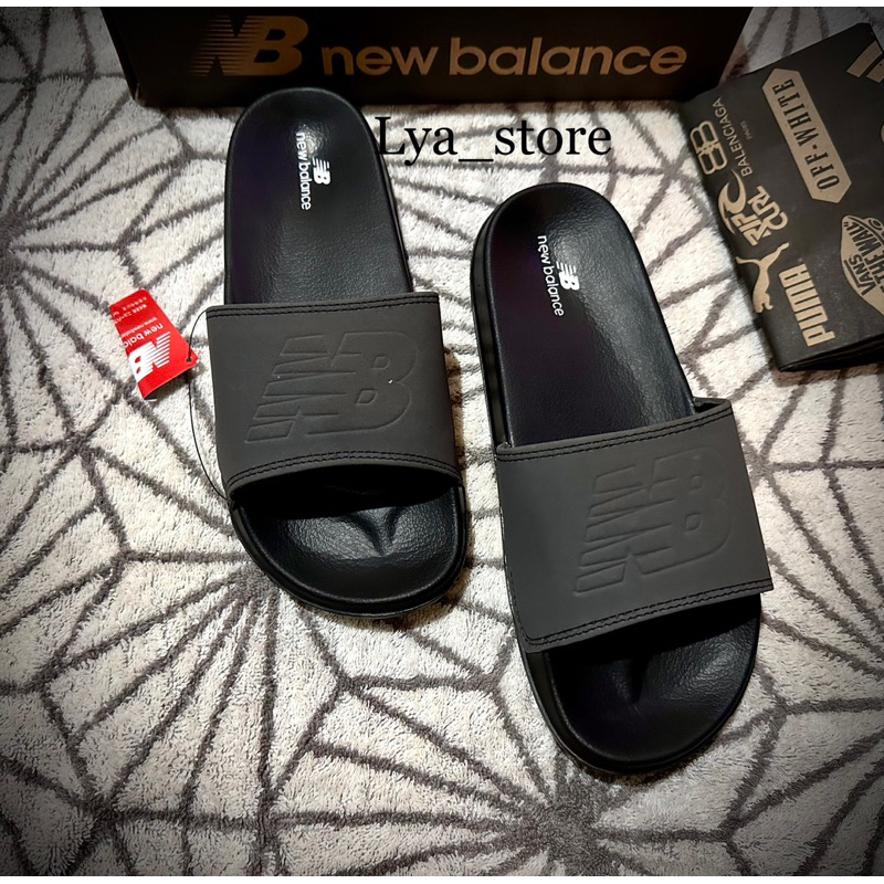SENDAL SLIDE SLOP FULL    lbelence GREY CASUAL  PRIA DAN WANITA FREE BOX + PAPERBAG