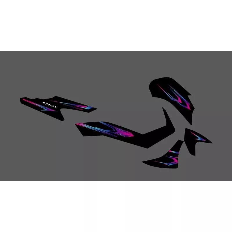 striping transparan nmax new custom motif rainbow