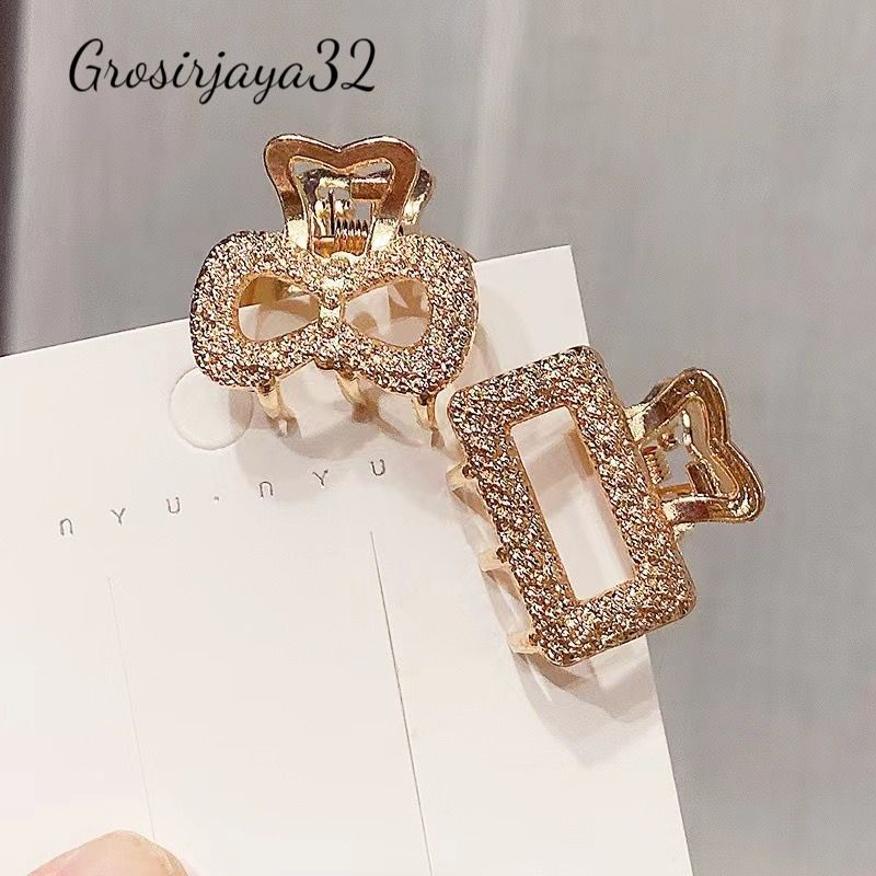 (GROSIRJAYA32) Jepit Rambut Poni Miya Logam Bentuk Geometris Bahan Alloy Untuk Wanita Ukuran 2.5cm