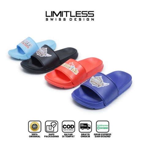 Limitless - Sandal Anak Selop Sandal Anak Cowok Slop Karakter - Size 30-35