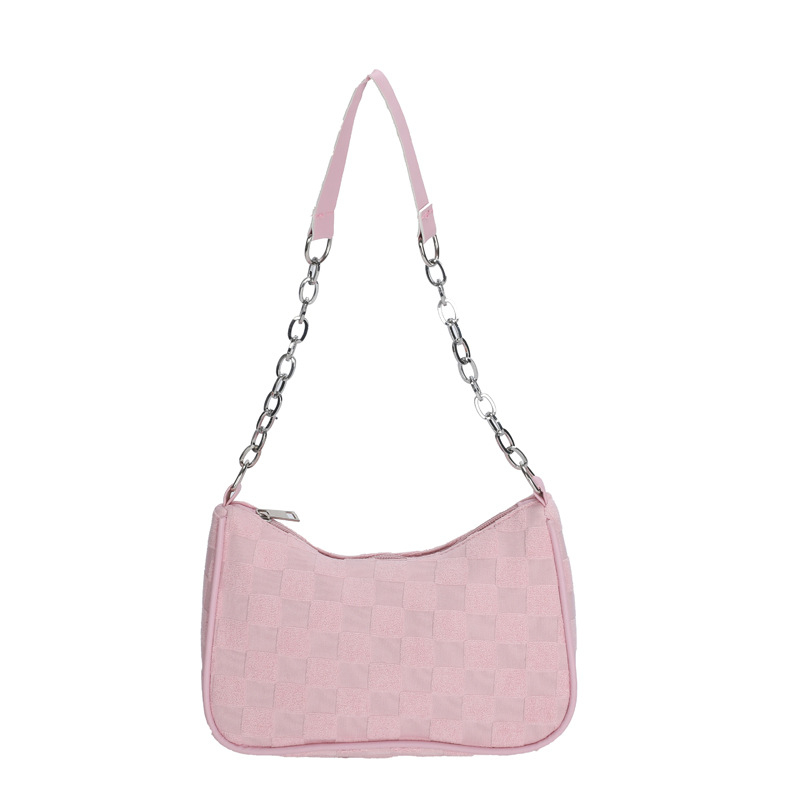 BELLE Shoulder Bag Checkerboard Chain Tas Bahu Mini Kecil Fashion Kondangan Konser Wanita Korean Rantai Kotak Lucu Style Aesthetic Chikoisme