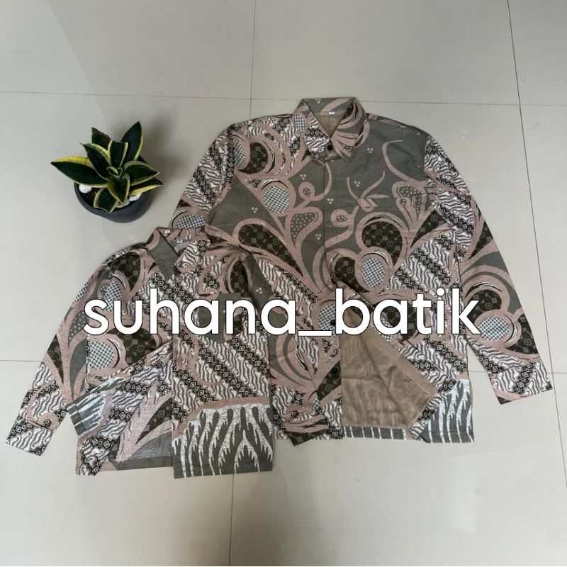 Batik Couple Hijau Sage Cream