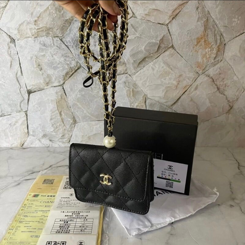CENEL PEARL BAG SLINGBAG CHAIN LEATHER / TAS CENEL WANITA / TAS CENEL FULLSET