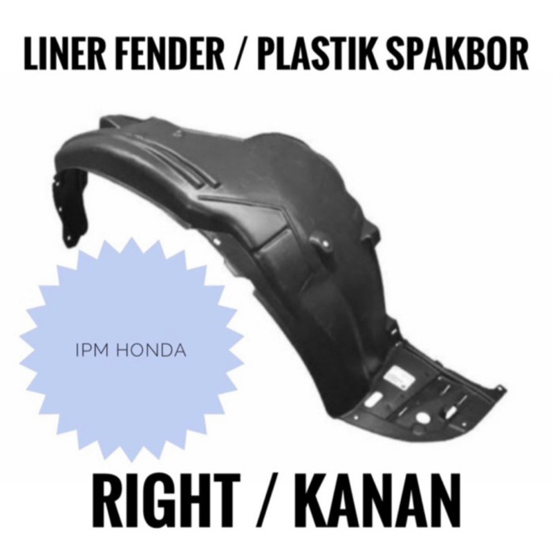 74101 / 74151 SNA Inner Linner Liner Fender Cover Plastik Spakbor Kanan / Kiri HONDA Civic FD FD1 FD2 2006 2007 2008 2009 2010 2011