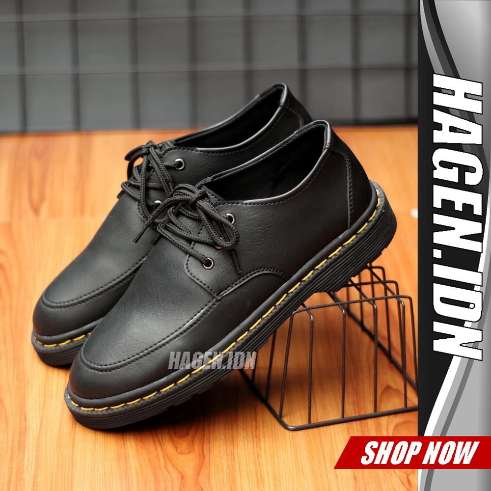 HGN Aloof Sepatu Pria Low Boots Docmart Original Kulit Sintetik