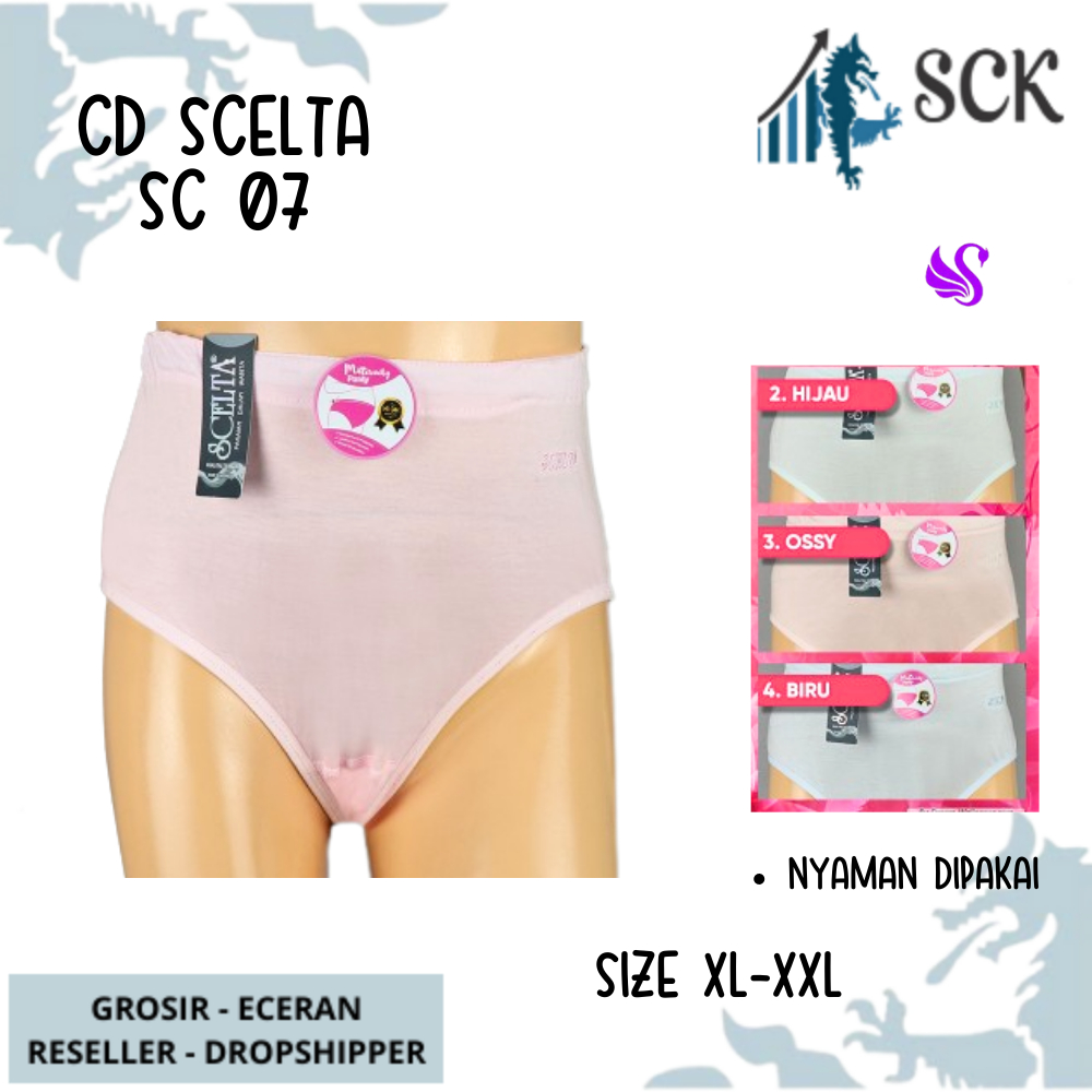 [ISI 3] Celana Dalam Scelta 07 Halus / CD Ukuran XL-XXL Bahan Katun / Pakaian Dalam Wanita Aneka Warna Grosir - sckmenwear GROSIR