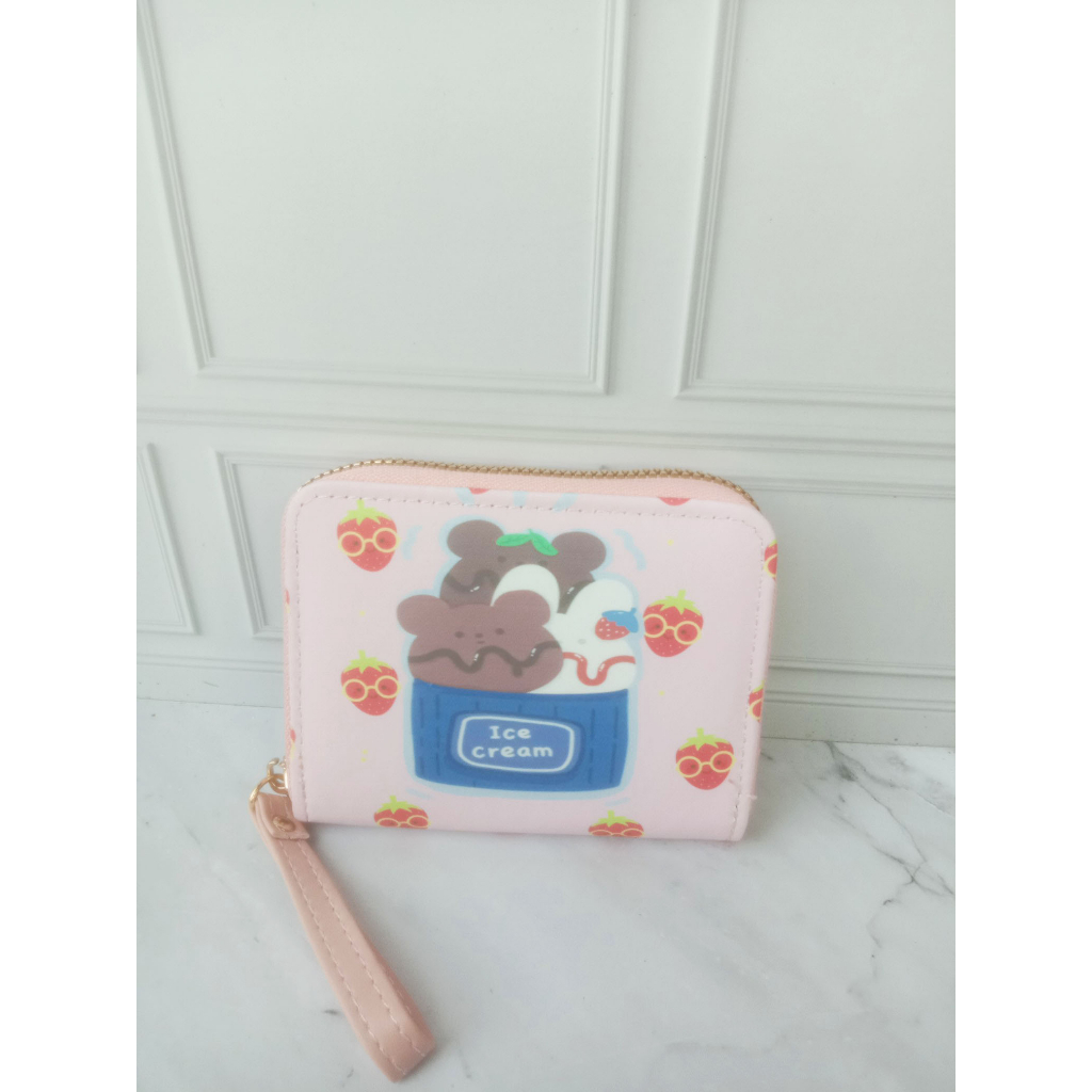 Dompet Resleting Satu Dompet Koin Anak Kecil Bahan Kulit Sintetis Wanita #2457