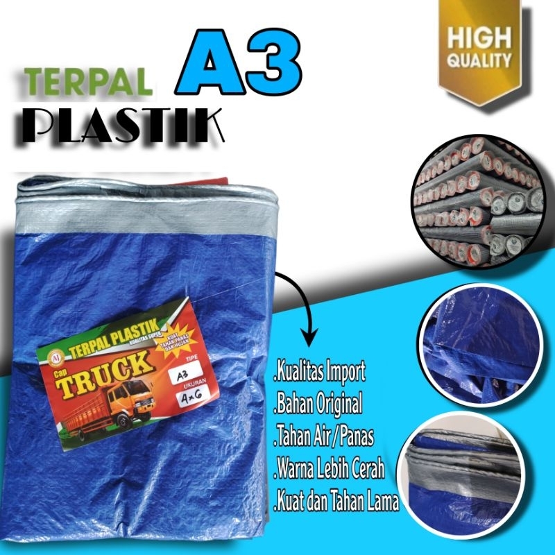 TERPAL PLASTIK A3 UKURAN  CUSTOMTERPAL TENDA TERPAL TRUCK TERPAL KOLAM ukuran 2x3 3x4 3x5 4x5 4x6 5x