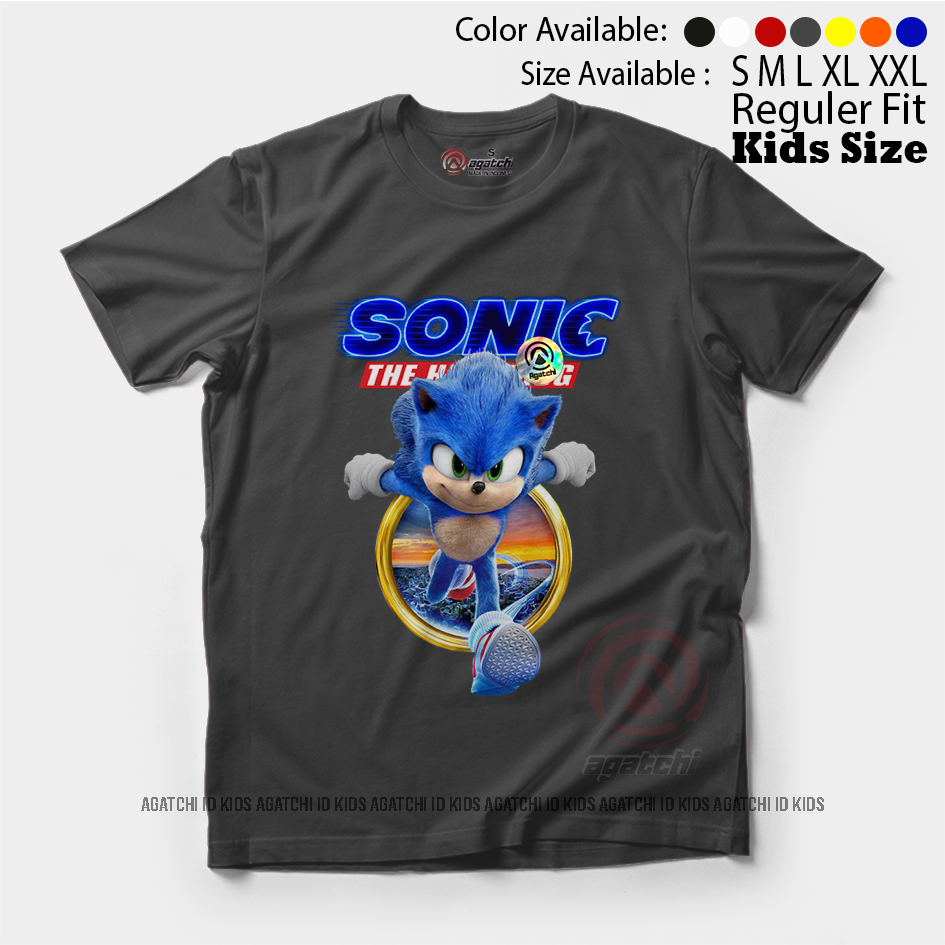 Baju Anak / Kaos Atasan Anak / Kids T Shirt Sonic Hedgehog V2