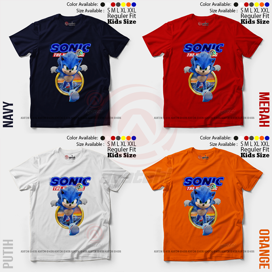 Baju Anak / Kaos Atasan Anak / Kids T Shirt Sonic Hedgehog V2