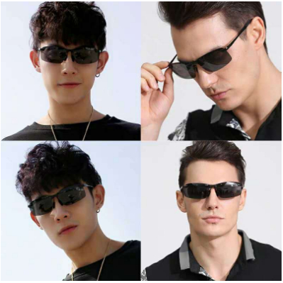 Kacamata Fashion Kacamata Photochromic Hitam Frame Polarized Siang Malam