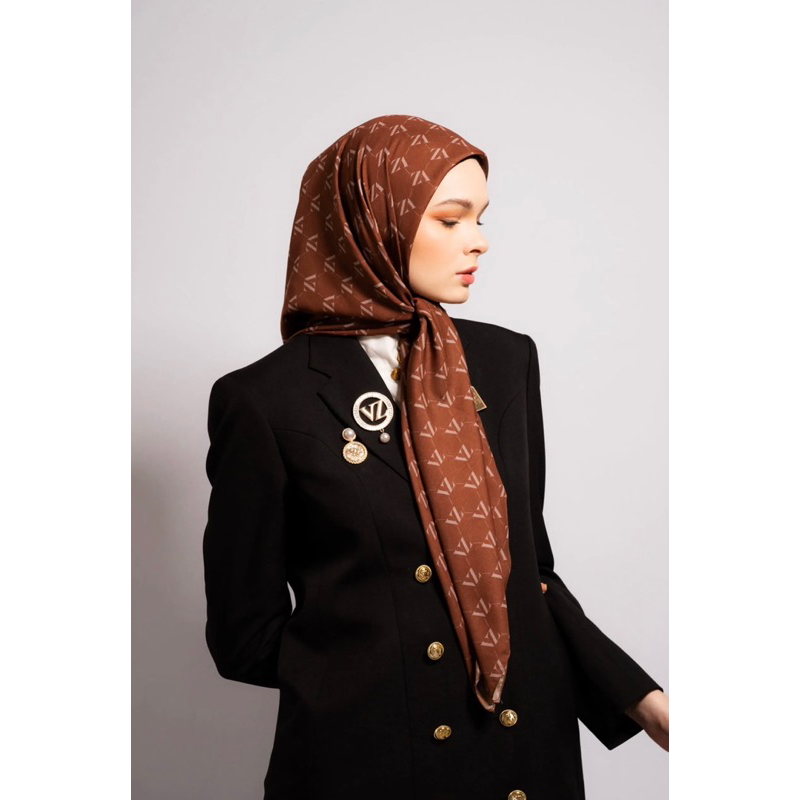 MONOGRAM VOAL SCARF - VIVI ZUBEDI
