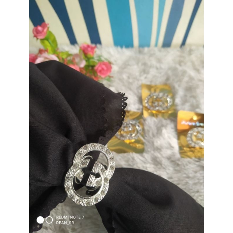 Ring Jilbab Wanita Motif Branded/Cincin Jilbab Wanita