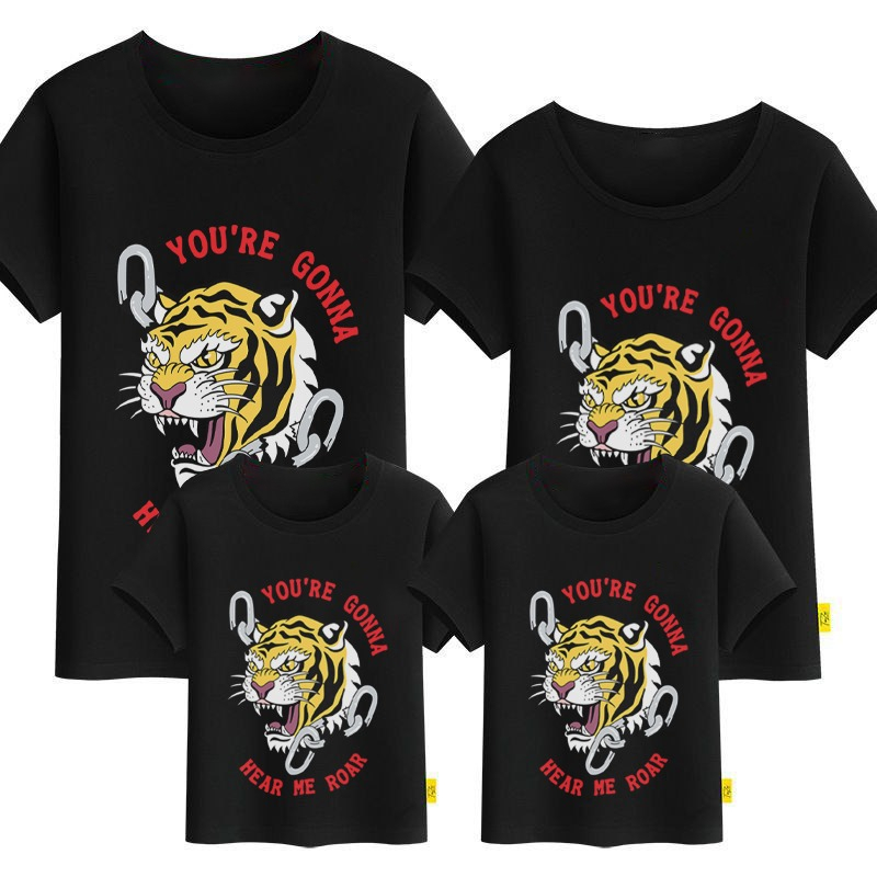 Mokokomo T-shirt Baju Couple Keluarga Roar Kaos Couple Atasan Couple Keluarga