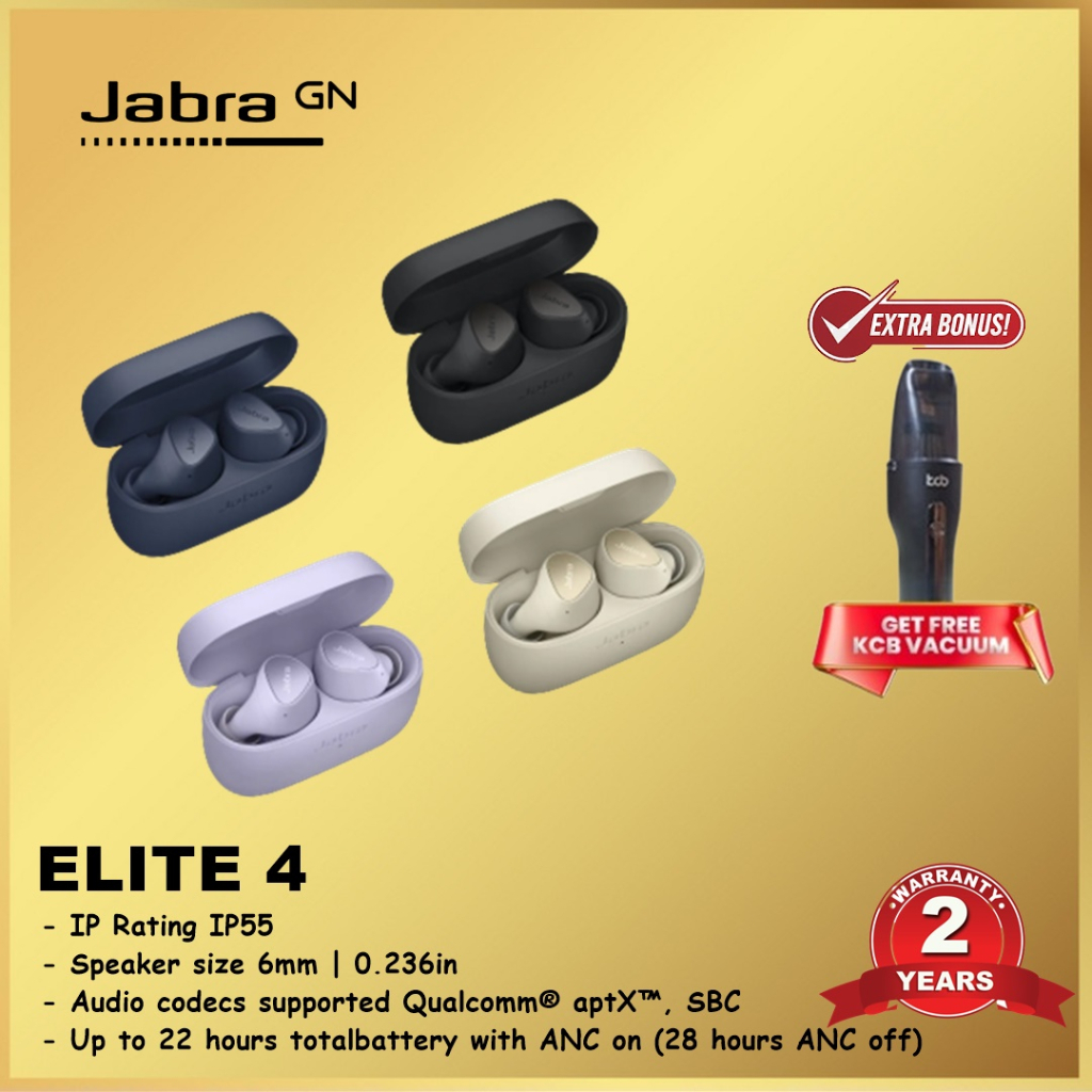 Jabra Elite 4 Elite4 TWS True Wireless ANC Essential Earbuds Earphones