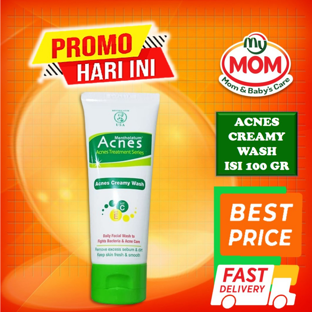 [BPOM] Acnes Creamy Wash 100 ml / Acnes Sabun Wajah / Acnes Face Wash / Facial Wash / Cleanser / MY MOM