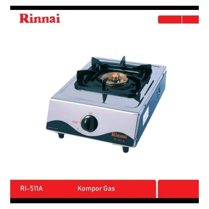 Rinnai RI511A Kompor Gas 1 Tungku Stainlest Api Besar