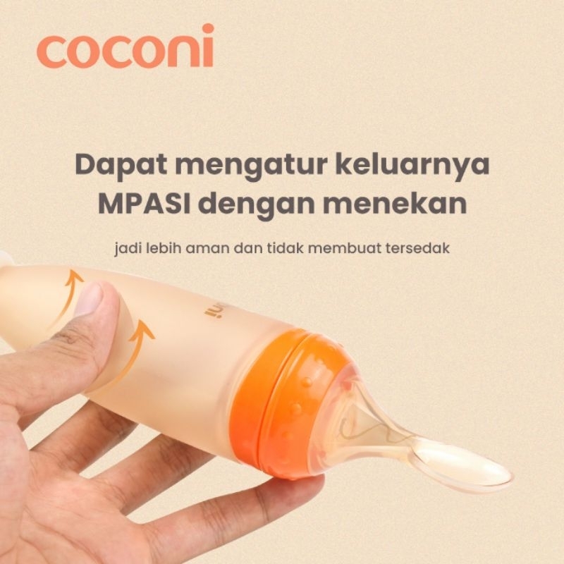 Coconi Silicone Baby Feeder Spoon / Sendok Botol Makan Bayi MPASI Food Grade 120ml