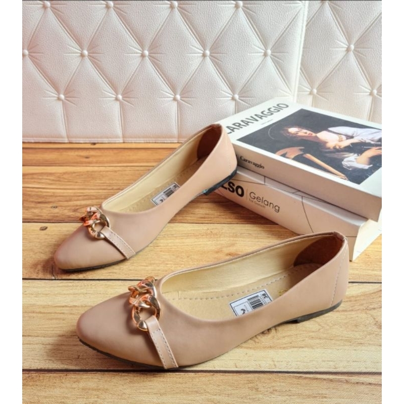 ABBUSHOES Bm 97 flat shoes rantai khutroh 1cm