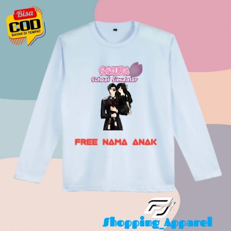 BAJU ANAK KAOS ANAK SAKURA SCHOOL SIMULATOR LENGAN PANJANG