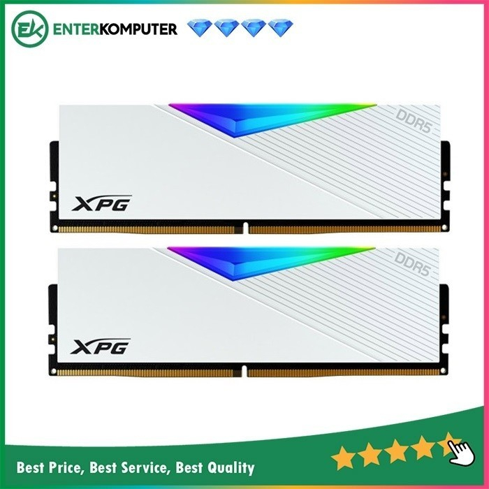 RAM ADATA DDR5 XPG LANCER WHITE PC48000 6000MHz 32GB (2X16GB) - RGB