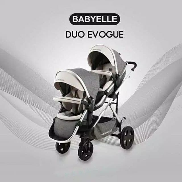 Makassar Stroller BabyElle 2800 Duo Evogue / Stroller Kembar/ Twin Kereta Dorong Bayi