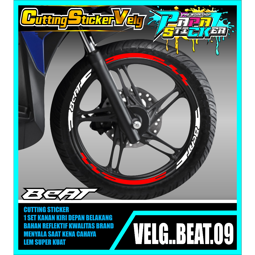 STIKER  VELG BEAT CUTTING STICKER VELG BEAT CUTTING VARIASI 09