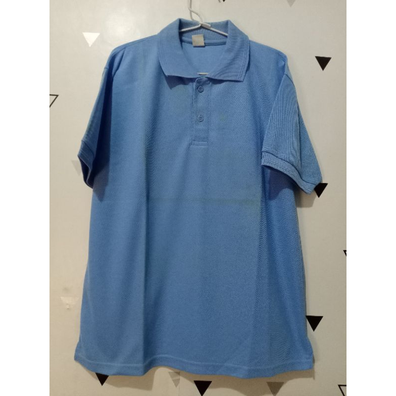 KAOS POLO PRIA BIRU MUDA Preloved
