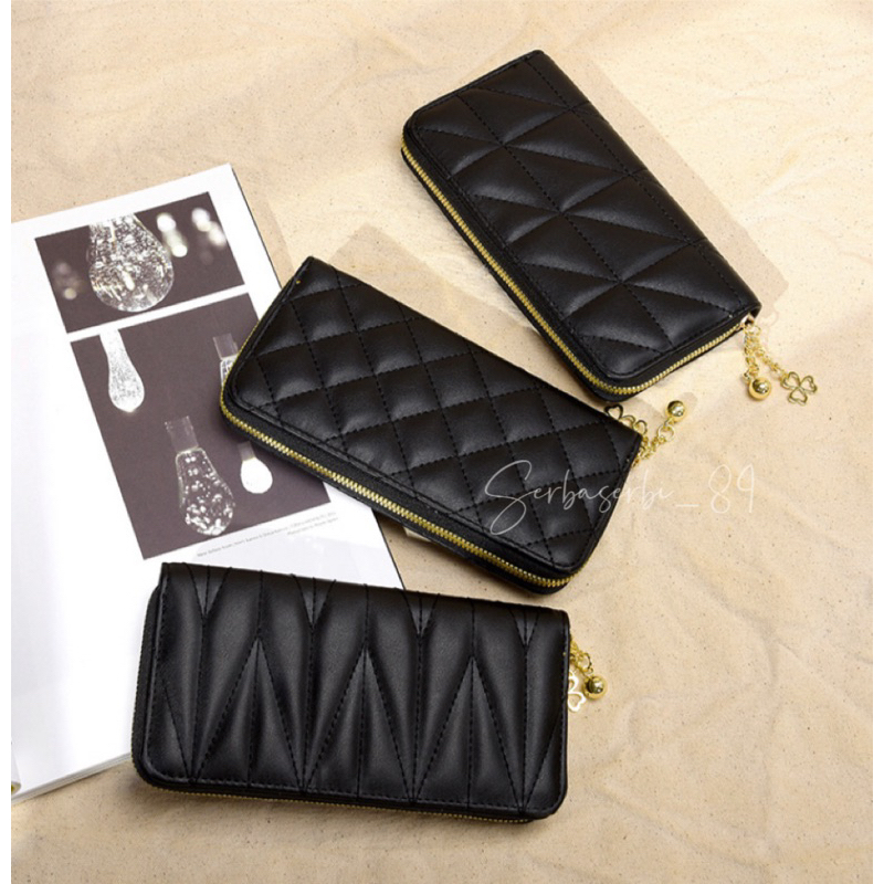 Dompet panjang wanita import high quality dompet pesta resleting