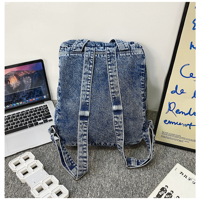 WYK156 Tas Ransel Wanita Pria JEANS Sekolah Kuliah Backpack Impor TKM