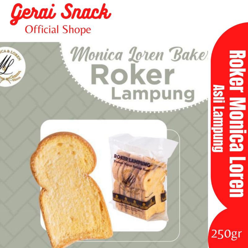 Roker Monica &amp; Loren Roti Kering Premium Khas Lampung 250 g