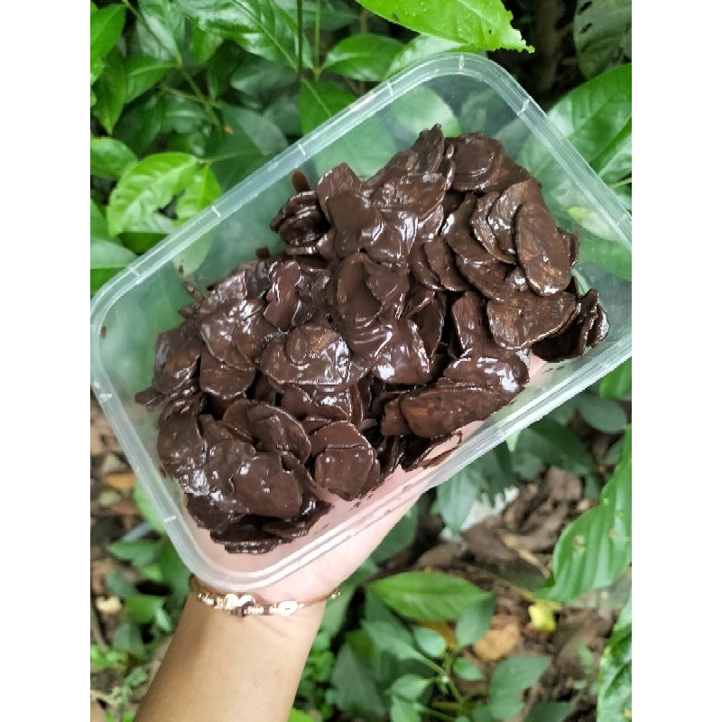 

kripik pisang coklat lumer // coklat premium // manis gurih renyah