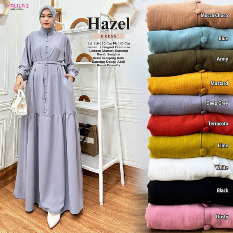 DRESS WANITA CRINKLE LD JUMBO 120 ORIGINAL ALILA | HAZEL MAXY DRESS BUSUI