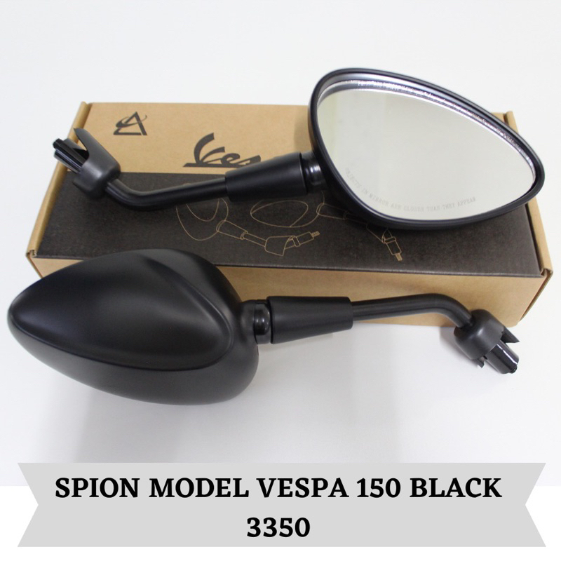 SPION MODEL VESPA BLACK & CHROME MOTOR BEBEK DAN MATIC UNIVERSAL PCX VARIO SCOOPY BEAT SATRIA FU SUP