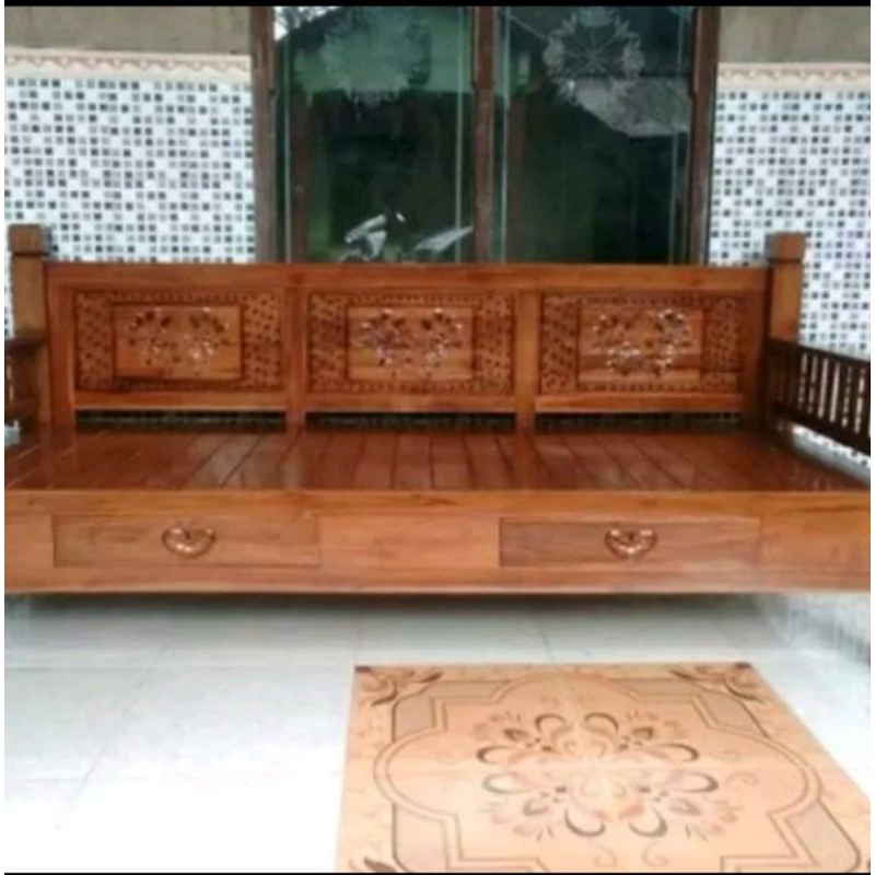 Bangku taman bangku murah kayu jati sudah finising