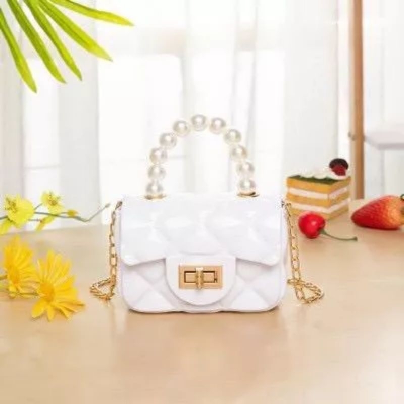 Tas Selempang Mini / Tas Handbag / Jelly Bag Mutiara Gaya Korea / Tas Fashion Korea