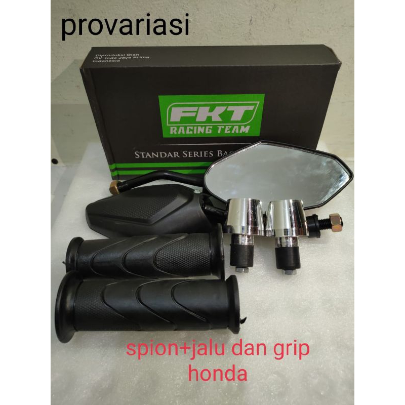 spion vario + grip honda + jalu pcx  universal semua motor honda beat vario supra dll