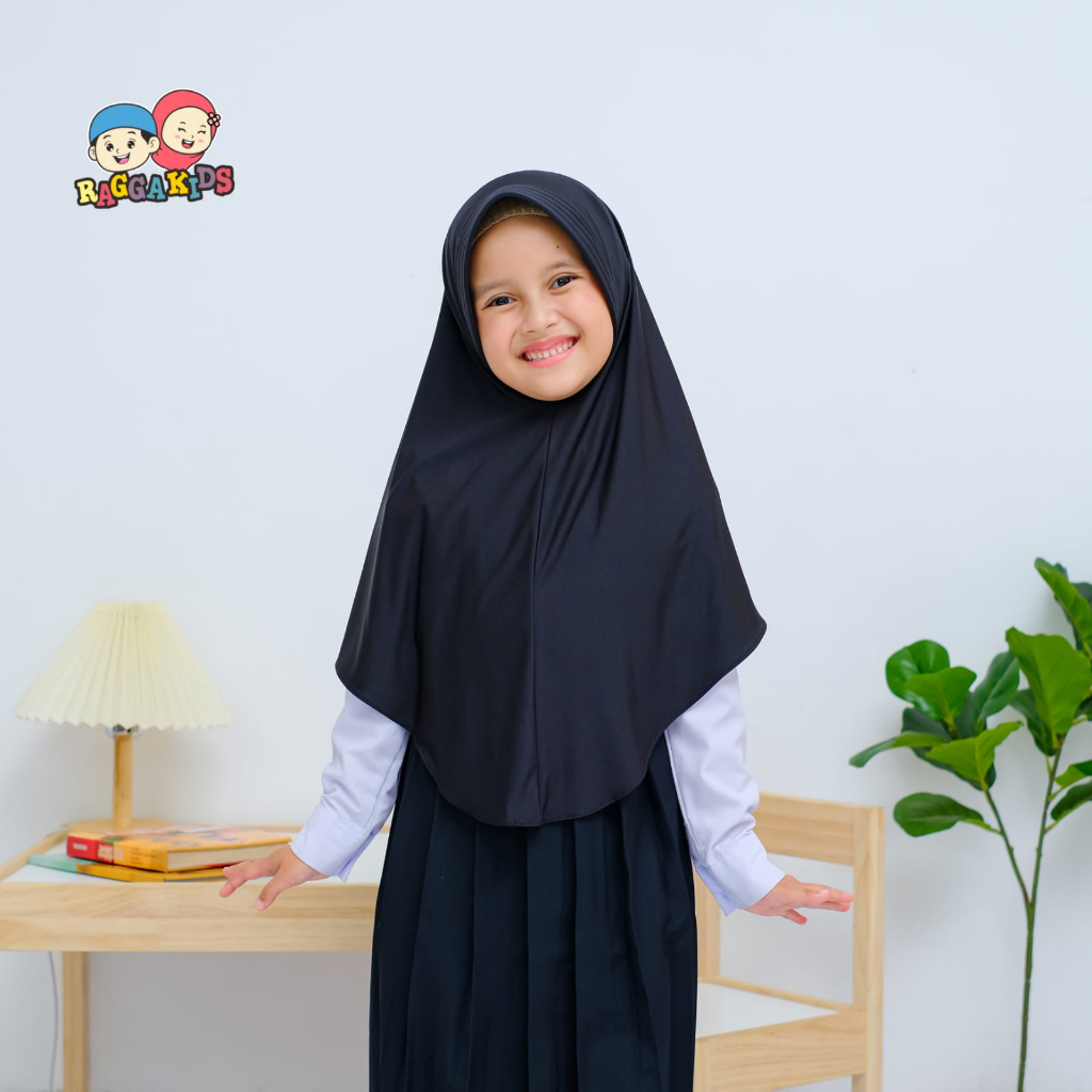 Jilbab anak remaja Raggakids Size XXL 11-13 tahun | bergo anak | Jilbab sekolah anak SD SMP | Jilbab Putih