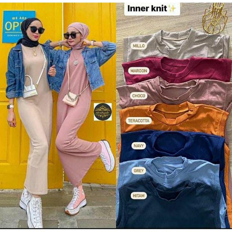 COD Inner Dress span rajut baju daleman muslim