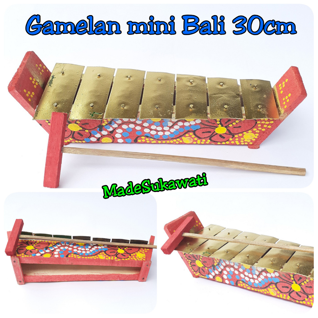 Gamelan bali mini 30cm alat musik mainan edukasi anak