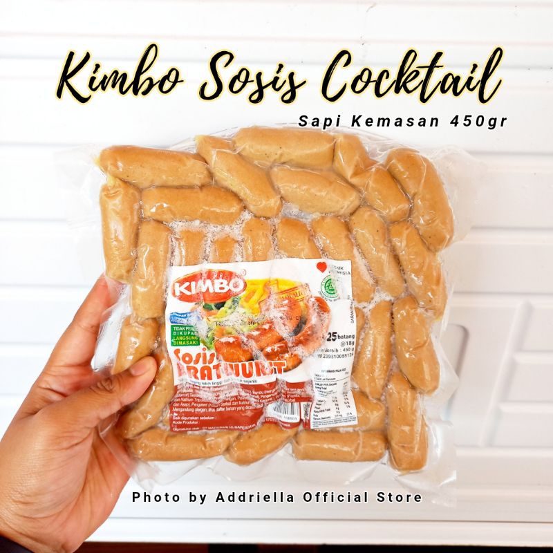 

ADDRIELLA Kimbo Sosis Bratwurst Cocktail 450gr | Kimbo/Frozenfood/Frozenfood Murah