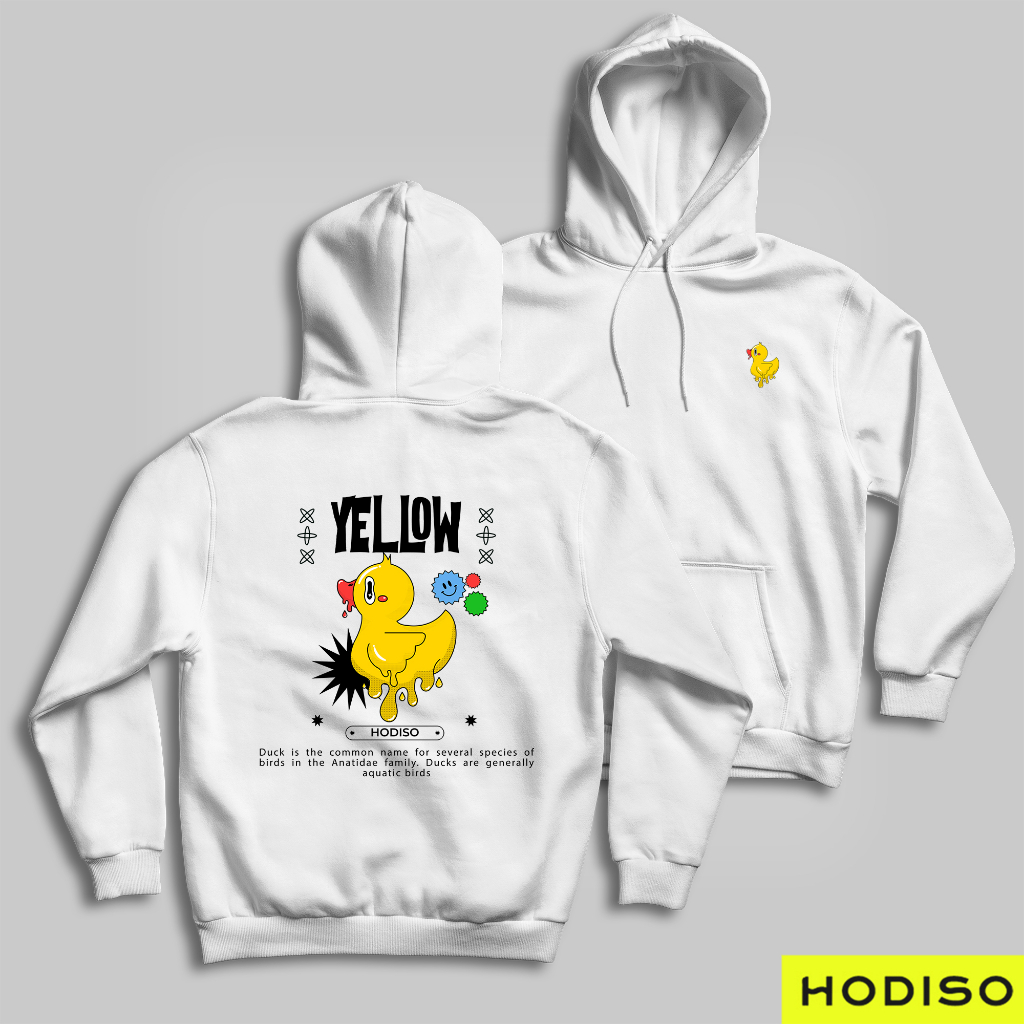 HODISO -  Yellow Duck Hoodie Jumper Pullover