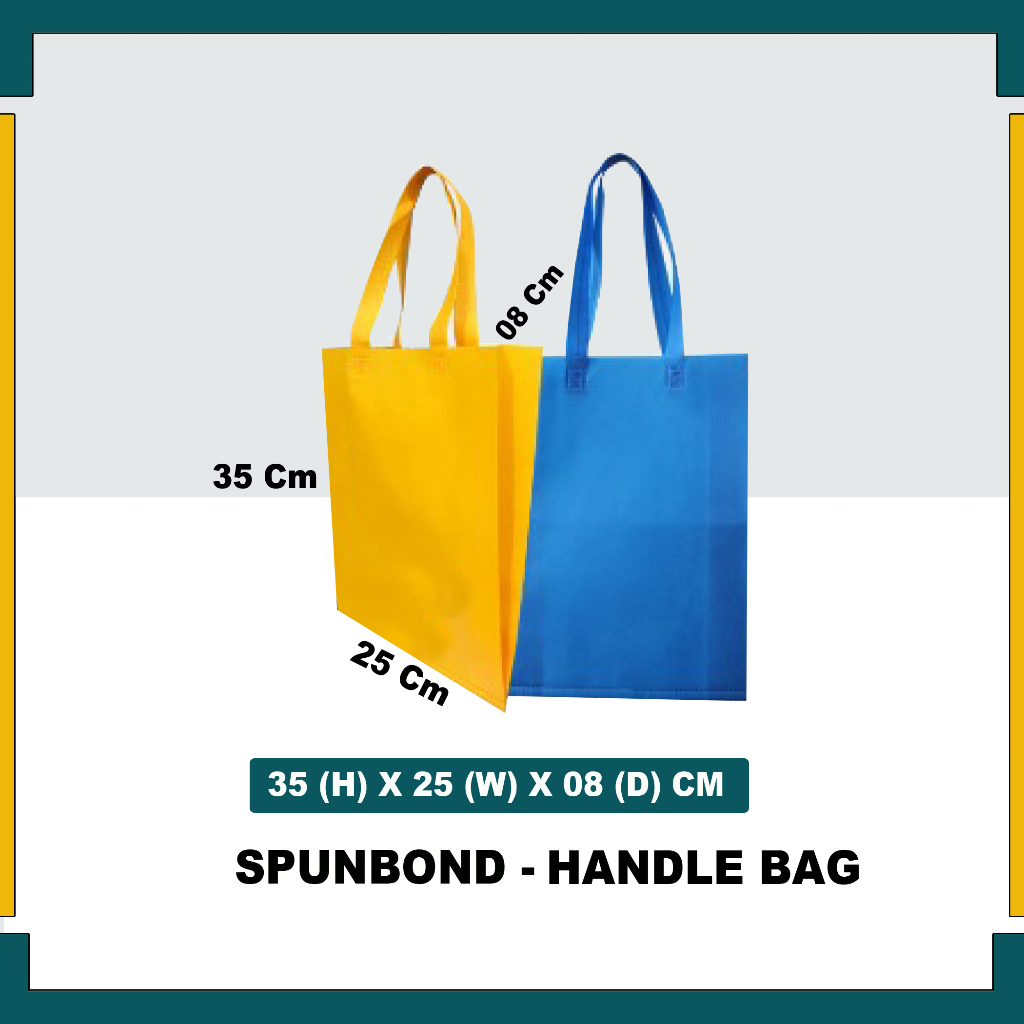 

Tas Spunbond 25x8x35 cm/Tas Kain/Goodiebag/Tas Kado/Handle Bag